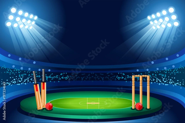 Obraz Tło wektor stadion krykieta