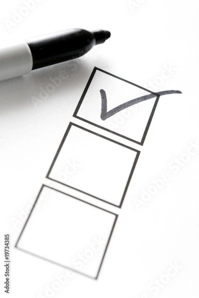 Obraz Permanent Marker with Check List