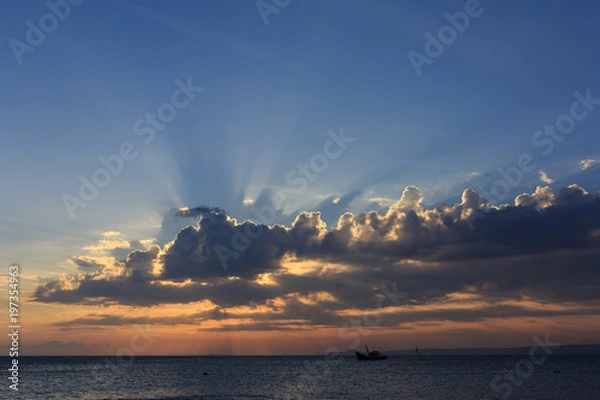 Obraz Scenic view of sunset muine