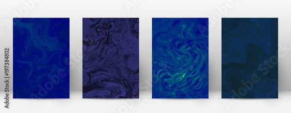 Fototapeta Abstract cover. Modern design template. Admirable suminagashi marble. Minimalistic hipster flyer design. Indelible trendy abstract cover. Vector illustration.