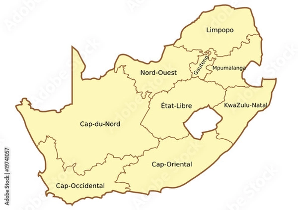 Obraz Provinces d'Afrique du Sud