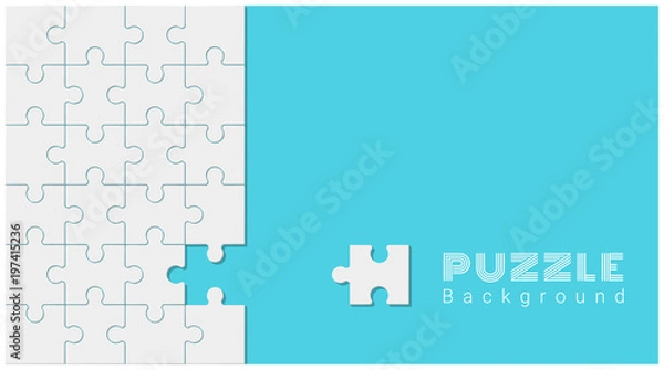 Obraz Abstrakcyjne tło koncepcyjne z niekompletną układanką, wektorem, ilustracją