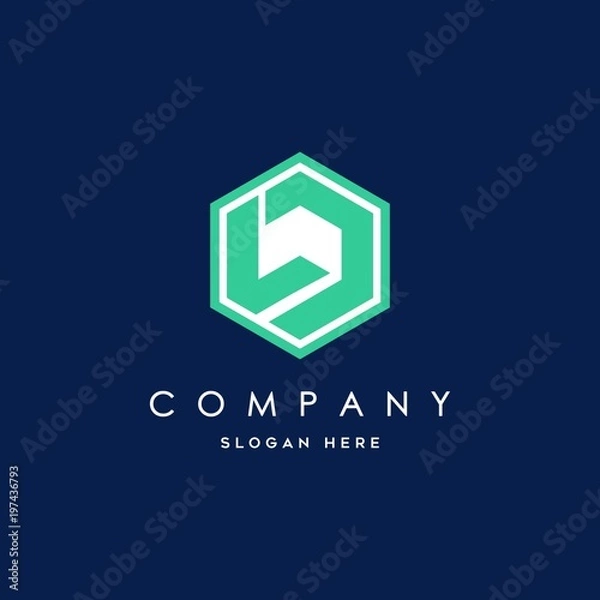 Obraz letter LD element logo design