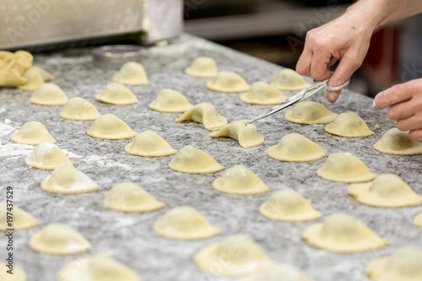 Fototapeta Raw Mpanatigghi Biscuits, typical dessert in Modica, Sicily