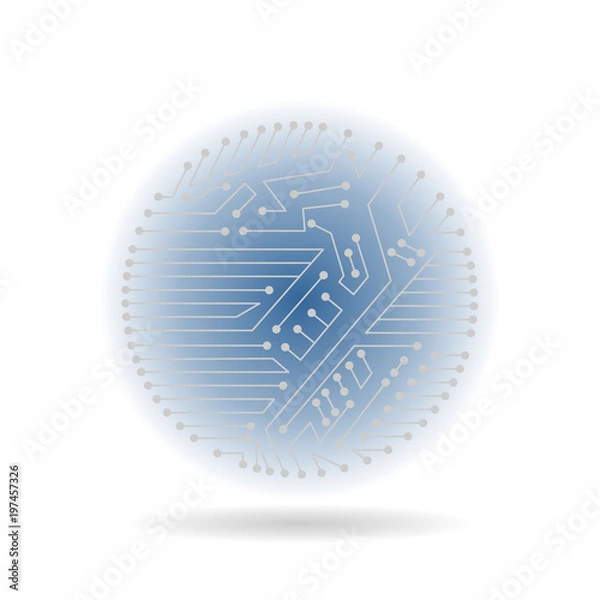 Obraz Technology communication cybernetic element. Vector abstract.