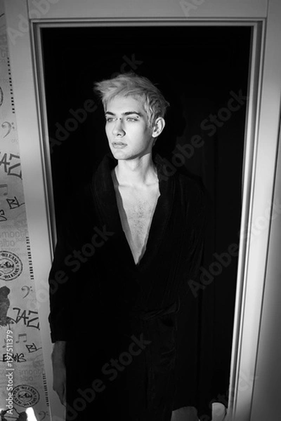 Obraz Handsome guy in a dressing gown