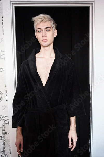 Obraz Handsome guy in a dressing gown