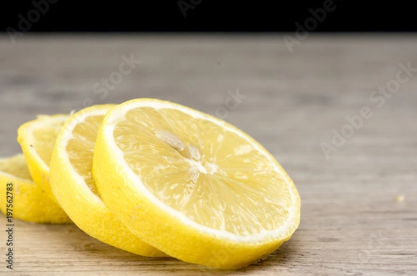 Fototapeta Stacked lemon slices