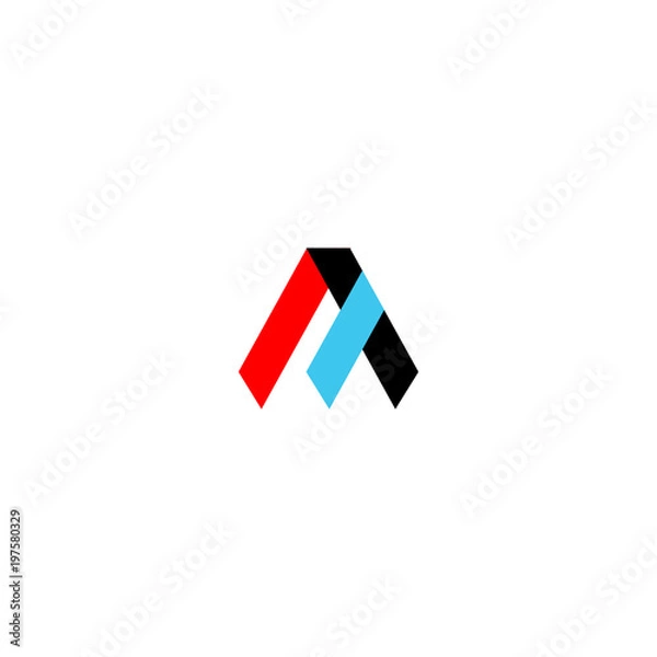 Fototapeta colourfull letter m logo vector