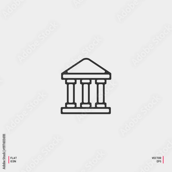 Obraz An of an ancient greek or roman temple with columns or pillars