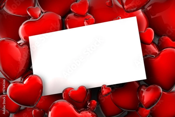 Fototapeta carte à coeurs
