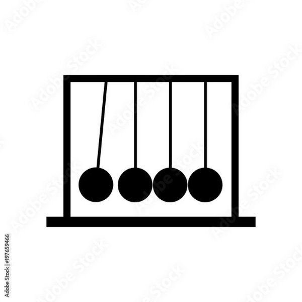 Obraz Newton pendulum isolated icon vector illustration design