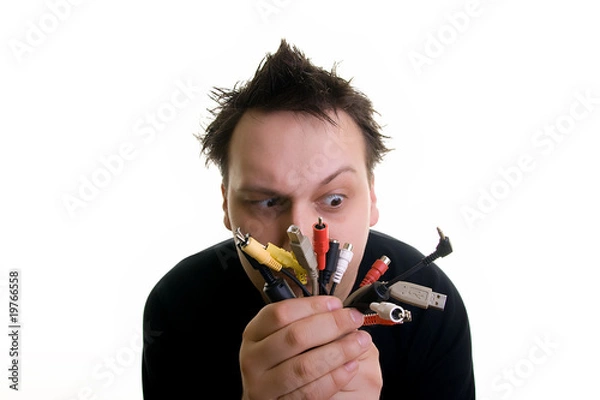 Obraz Man with cables