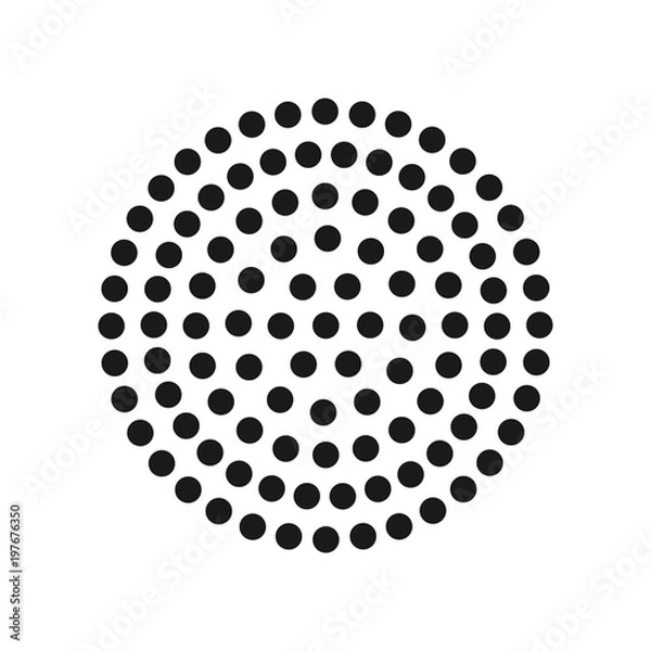 Fototapeta abstract black dot circle background