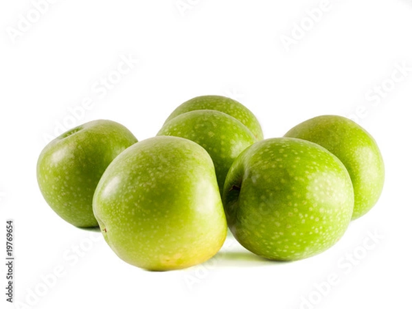 Obraz Six Granny Smith apples