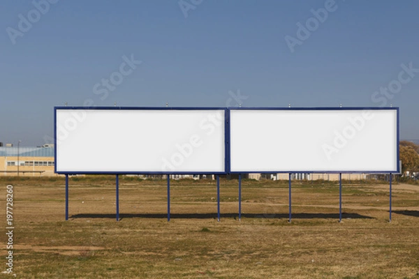 Obraz Two blank billboard mock up