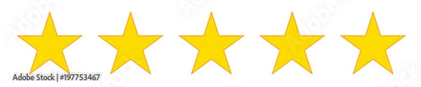 Obraz Rating Review icon - Flat design, glyph style icon - Yellow