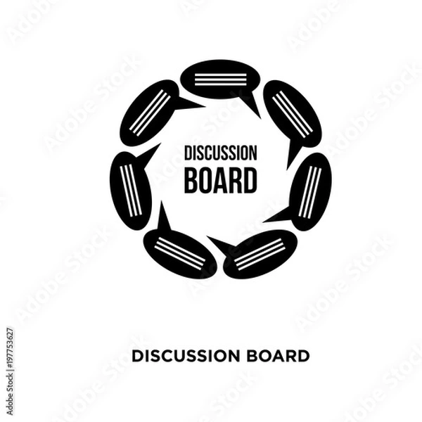 Obraz discussion board icon isolated on white background for your web, mobile and app design