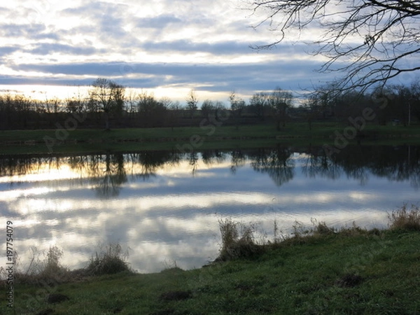 Fototapeta PAYSAGE TOMBEE DU JOUR