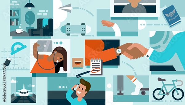 Obraz Modern Lifestyle Concept Collage