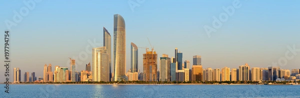 Obraz Abu Dhabi cityline at sunset