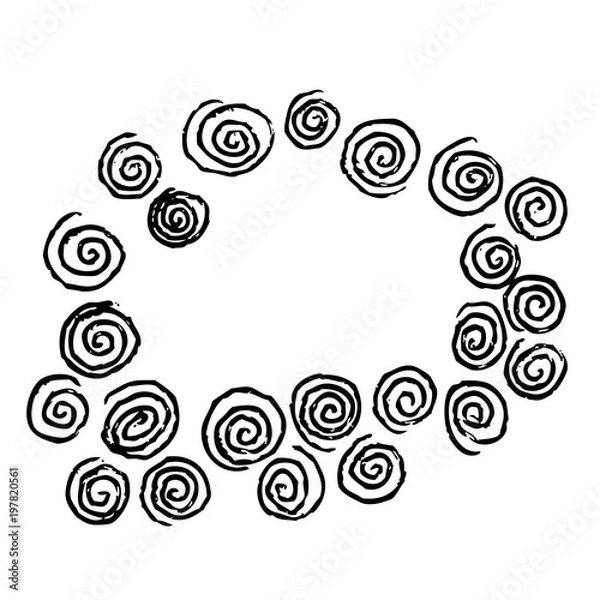 Fototapeta doodle spirals sketch design