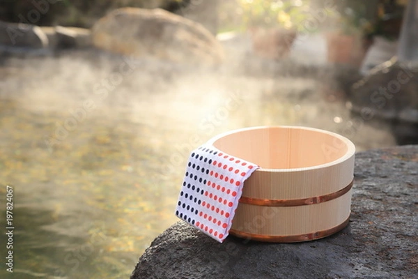 Obraz 旅館の露天風呂~温泉