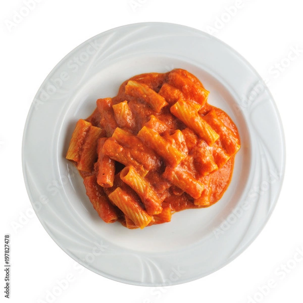 Obraz イタリア料理　パスタ　切り抜き　俯瞰