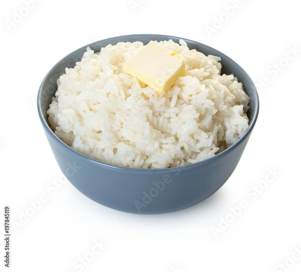 Fototapeta cooked rice with butter