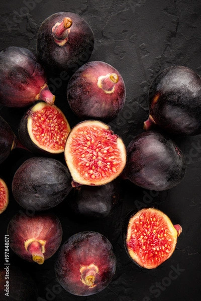 Obraz Figs on Black Slate