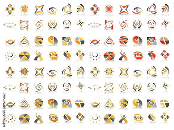 Obraz Vector Abstract Logo Icon Design Set