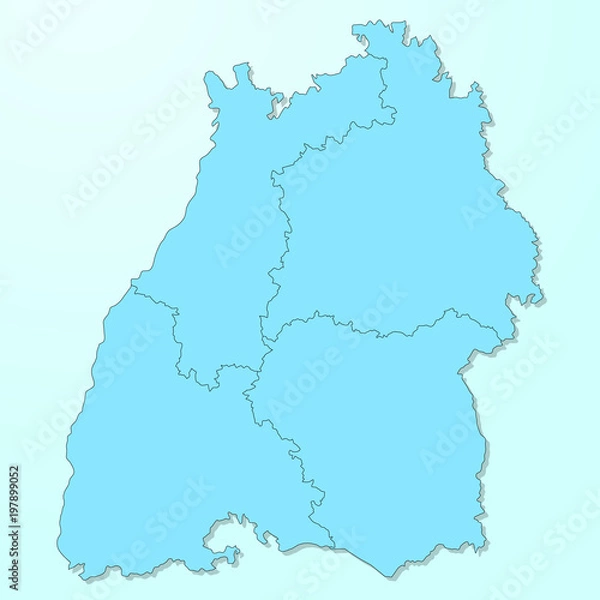 Fototapeta Baden-Wurttemberg blue map on degraded background vector