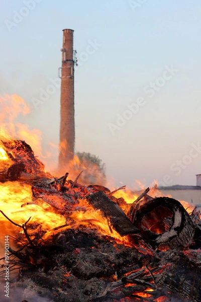 Obraz Feuer vor Schornstein