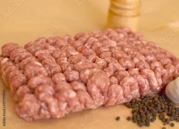 Fototapeta raw minced meat