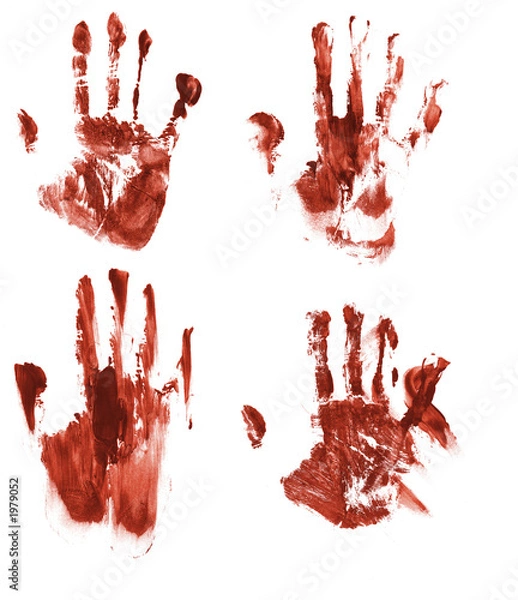 Obraz bloody handprints