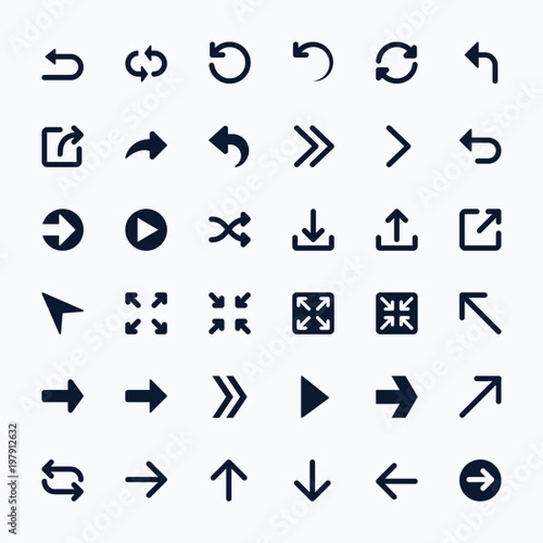 Fototapeta Vector Arrows Icon Set.