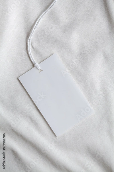 Obraz Clothes label tag blank white mockup
