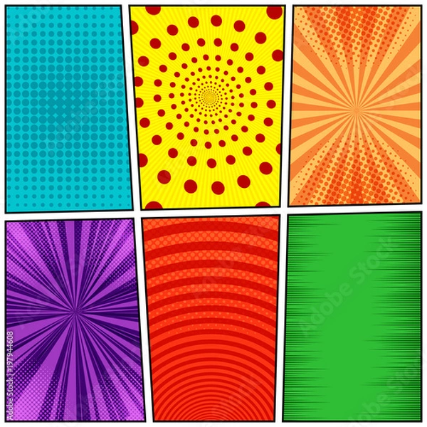 Obraz Comic book page template