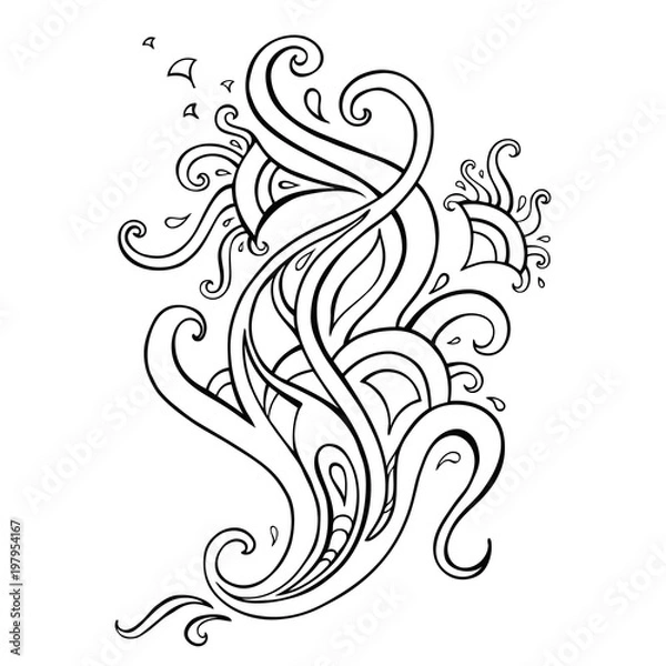 Obraz Paisley background. Hand Drawn ornament. Vector illustration