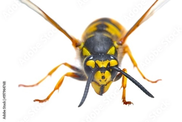 Fototapeta Wasp on white background