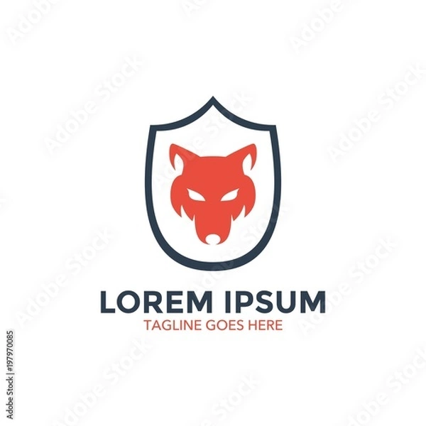 Fototapeta Unique Wolf Logo