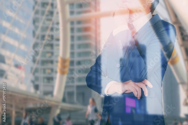 Obraz business man with double exploser.