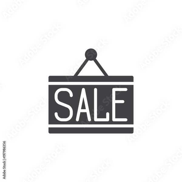 Obraz Sale door plate vector icon. filled flat sign for mobile concept and web design. simple solid icon. Symbol, logo illustration. Pixel perfect vector graphics