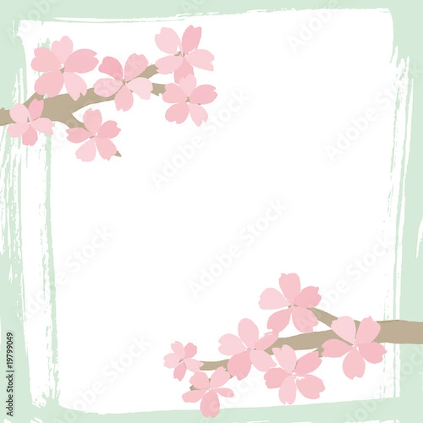 Obraz 筆で描いた桜