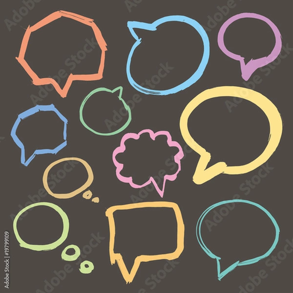 Obraz 筆で描いた吹き出し