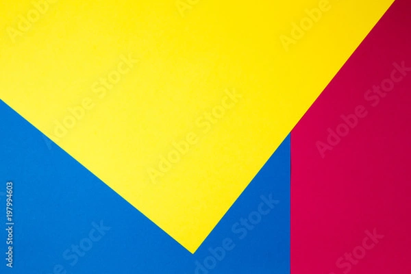 Fototapeta Colorful papers geometry flat composition background