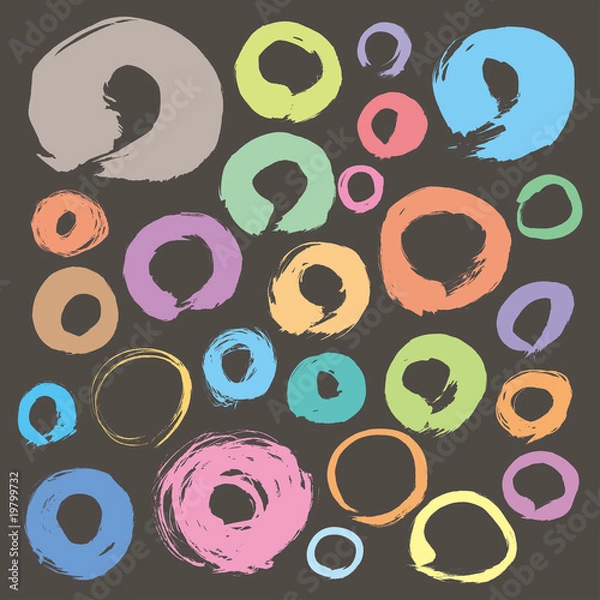 Obraz 筆で描いた円形