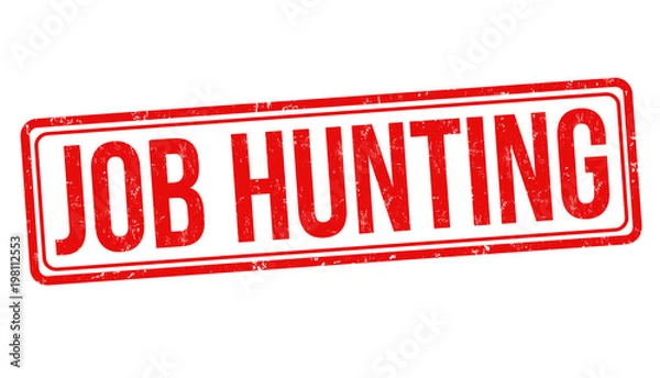 Fototapeta Job hunting grunge rubber stamp