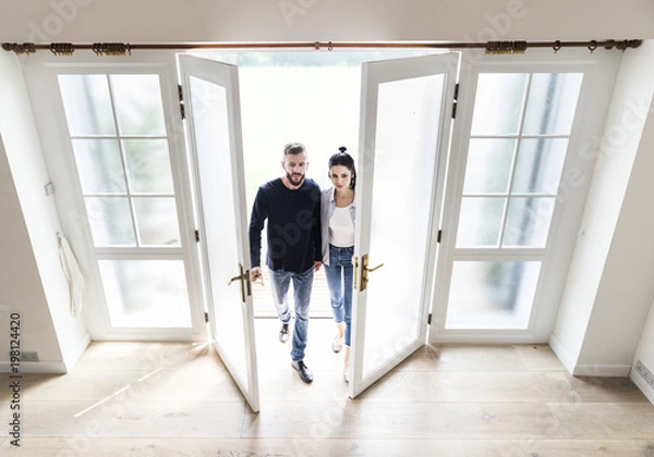 Fototapeta Couple move to new house