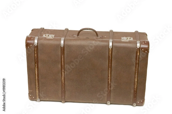 Obraz Old suitcase isolated on white background